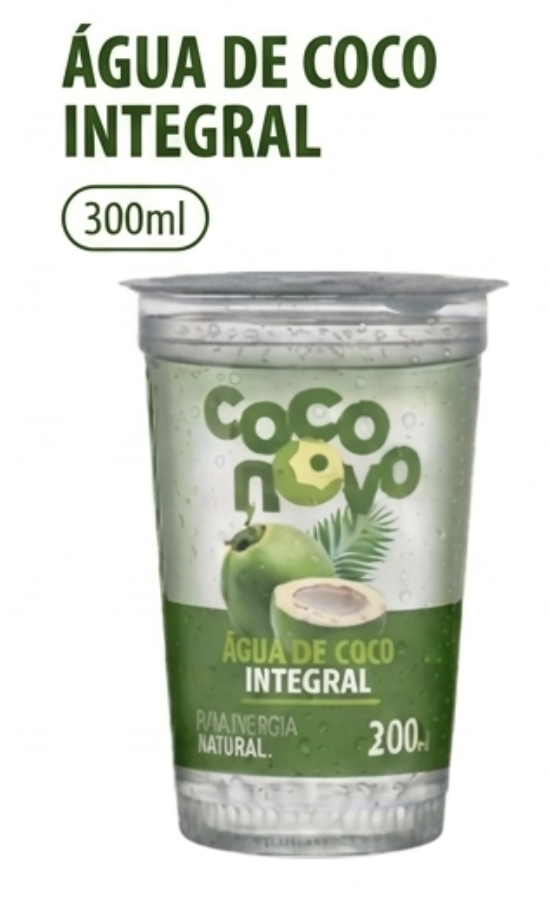 Água de coco integral Coconovo copo 200ml
