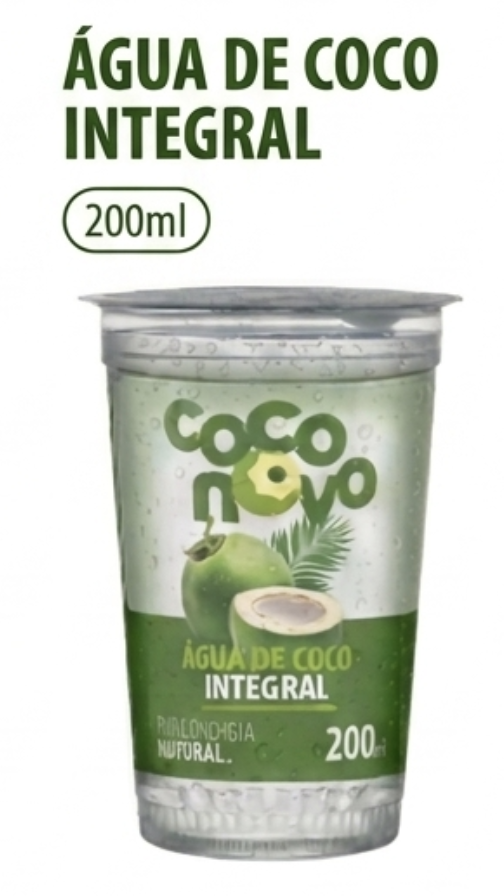 Água de coco integral Coconovo copo 300ml