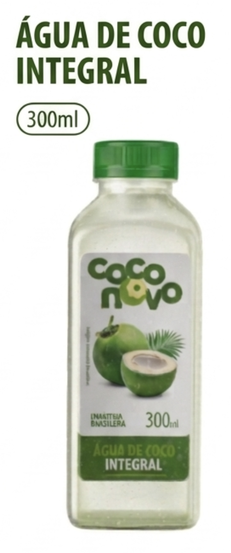 Água de coco integral Coconovo garrafa 300ml