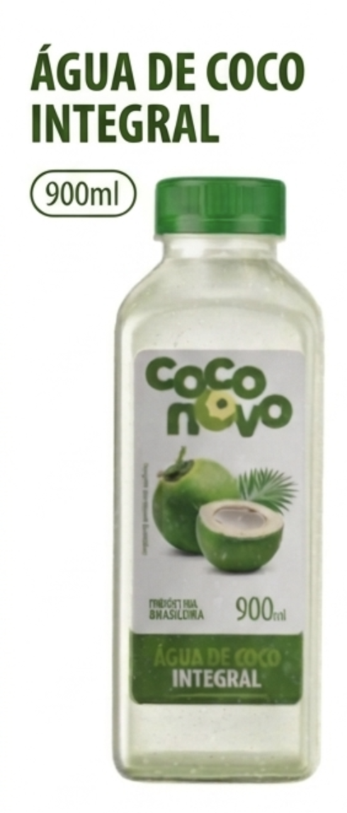 Água de coco integral Coconovo garrafa 900ml