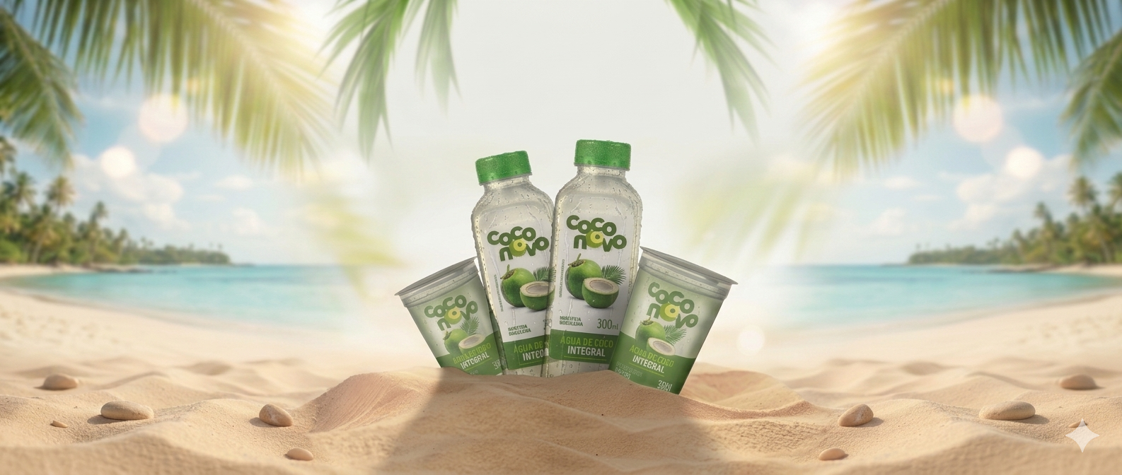 Produtos Coconovo na praia